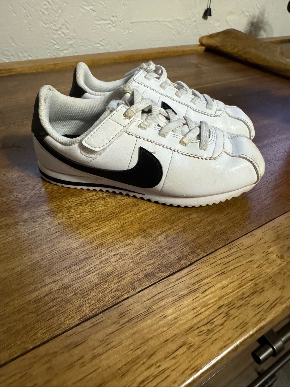 Nike Kids White and Black Classic Sneakers